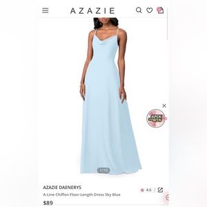 Azazie Sky Blue Daenerys Bridesmaid Dress